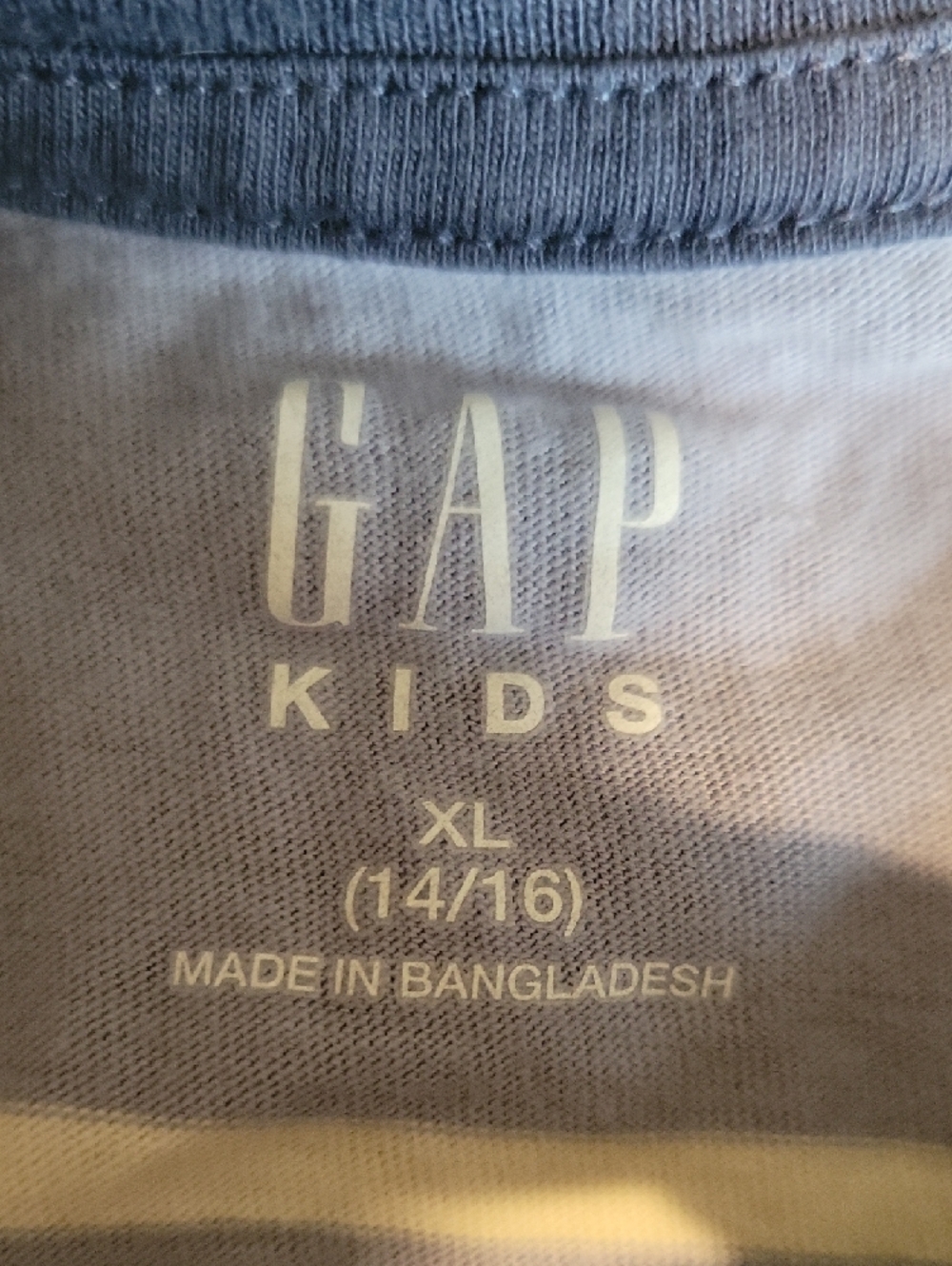 GAP Blue & Navy Striped Short Sleeve Pocket Tee - Picture 2 of 4
